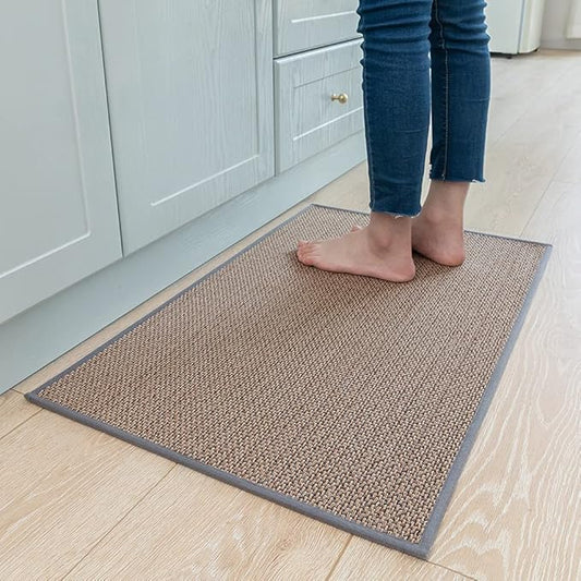 MontVoo Kitchen Rugs and Mats Non Skid Washable, Absorbent Runner Rugs for Kitchen, Front of Sink, Kitchen Mats for Floor (Grey, 20"x32")