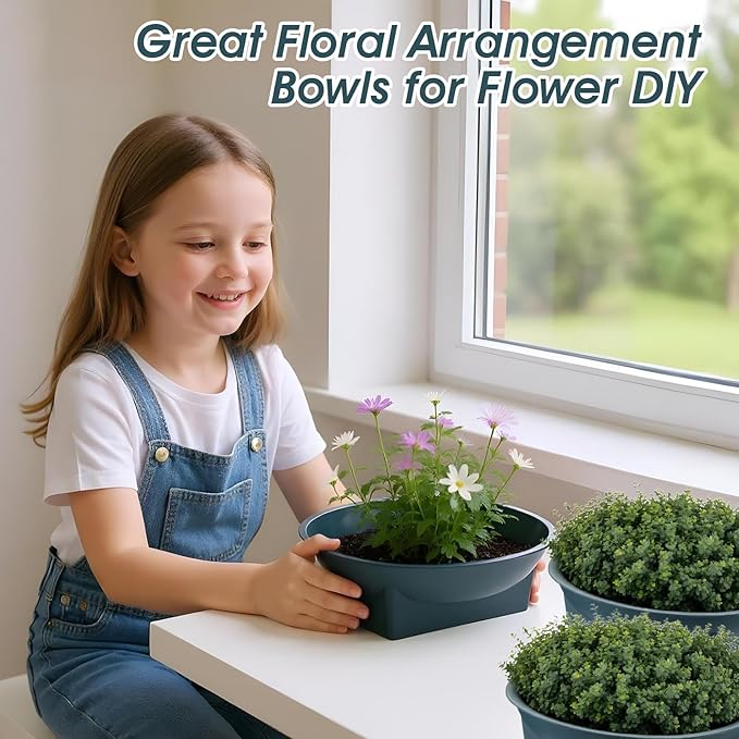 24 Pcs Floral Supplies Green Design Bowls, Floral Foam Bowl for Flower Arrangements Florals Arrangements Supplies Containers Florist Decorative Bowl for Fresh Flower Holiday Wedding Party Decor