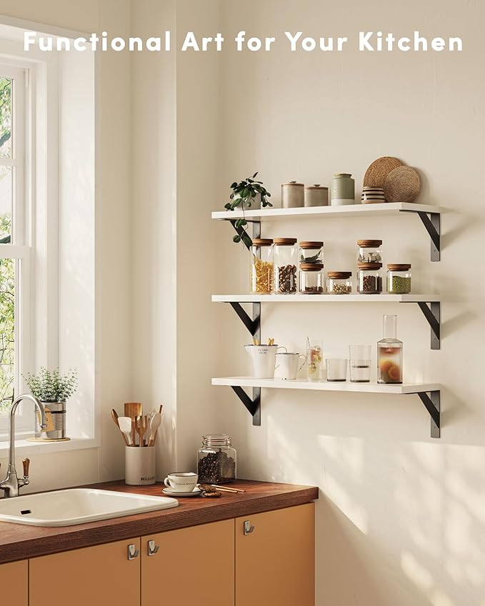 Floating Shelves for Wall, Wall Mount Book Shelf, Hanging Shelves, Wall Bookshelf for Bedroom, Office, Living Room