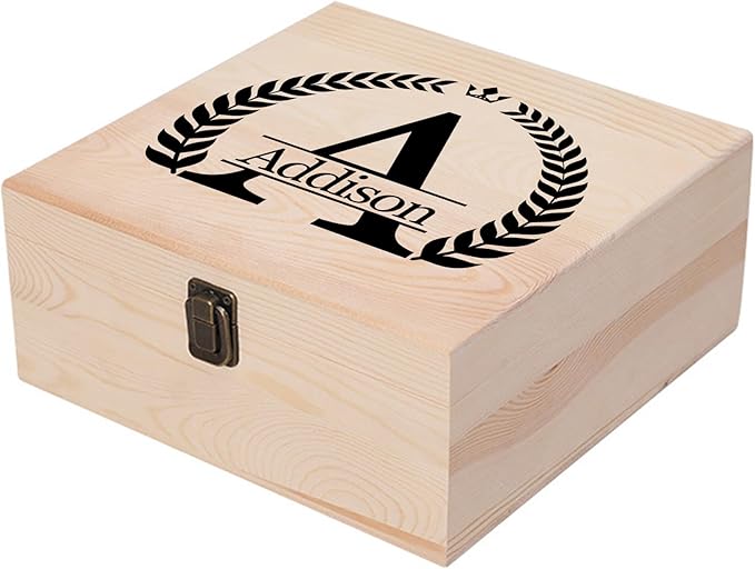 Personalized Wedding Keepsake Box Custom Name Date, Wooden Memory Box Wedding Gift Box for Couples Newlyweds - Customized Gifts for Bridal Shower Anniversary Engagement Christmas