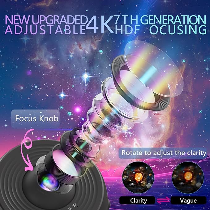Galaxy Projector Pro, 13 in 1 HD Planetarium Projector Pro for Bedroom, Galaxy Star Night Light Projector for Adults Gaming Room/Party/Home Décor (Black)