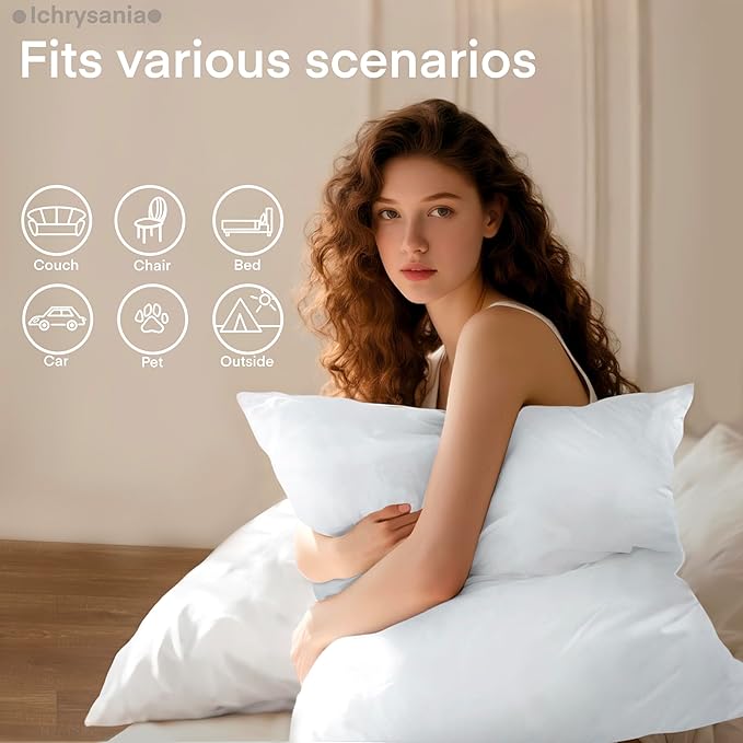Ichrysania Down and Feather Euro Pillows Set of 1, Square Decorative Throw Pillows for Couch, Sofa, Chair, Bed,or Floor Cushions 28x28 (Inch, 28, 28x28)