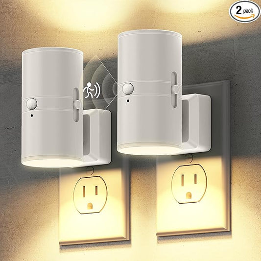 Briignite Motion Sensor Night Light,Motion Activated Plug in Night Lights, 0-100LM Dimmable Soft White 3000K, Motion Sensor Light Indoor for Bathroom Hallway Bedroom Stairway Kid Elderly Pet