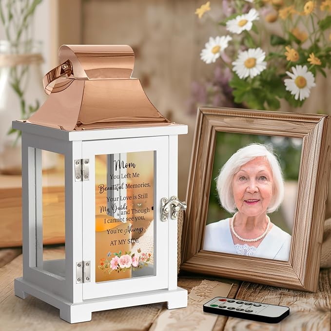 Memorial Lantern with Remote, Bereavement Sympathy Gifts for Loss of Loved One Memorial Gifts for Loss of Mother Remembrance Gifts Thoughtful Funeral Gifts