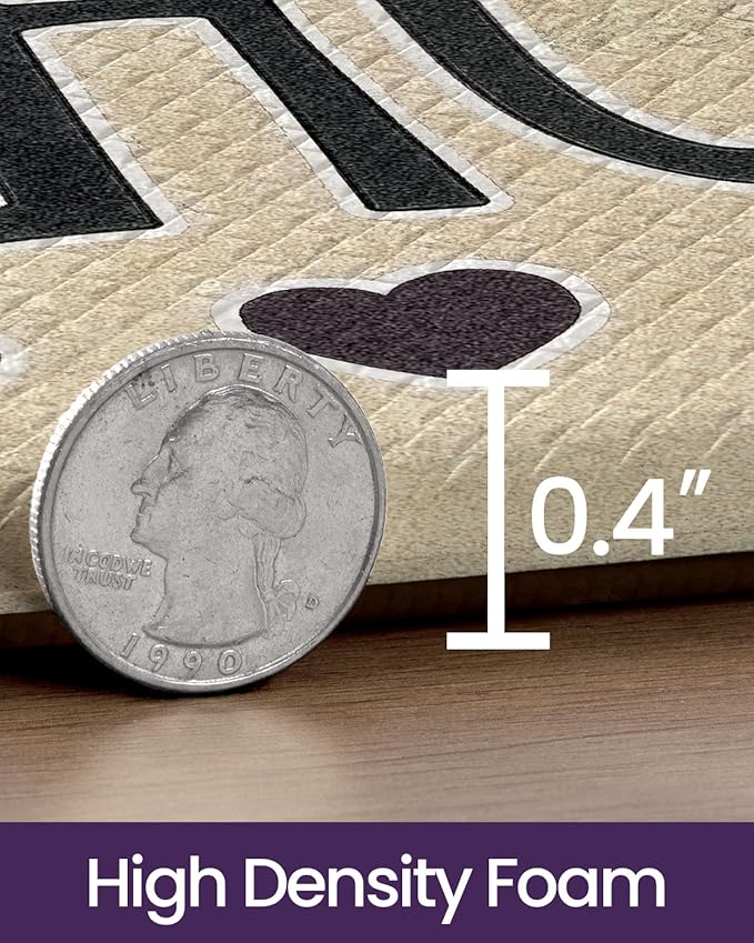 DEXI Kitchen Mats for Floor, 17x59, Cushioned Standing Mat Anti Fatigue, Waterproof Comfort Farmhouse Padded for Laundry Room Office, Beige