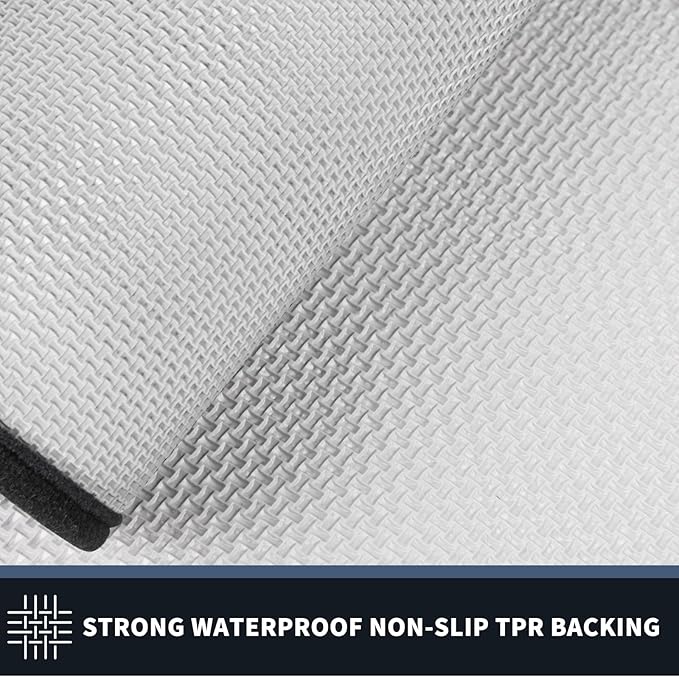 PURRUGS Dirt Trapping Door Mat 24" x 36", Non-Slip Machine Washable Entryway Rug, Entrance Mat, Indoor Front Door Mat, Super Absorbent Entry Rug for Muddy Shoes & Paws, Bluish Grey & Charcoal