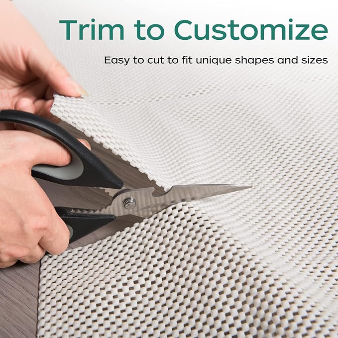 BAGAIL BASICS Non Slip Rug Pad Gripper 8 x 10 Feet Extra Thick Carpet Pads for Area Rugs and Hardwood Floors, Keep Your Rugs Safe and in Place