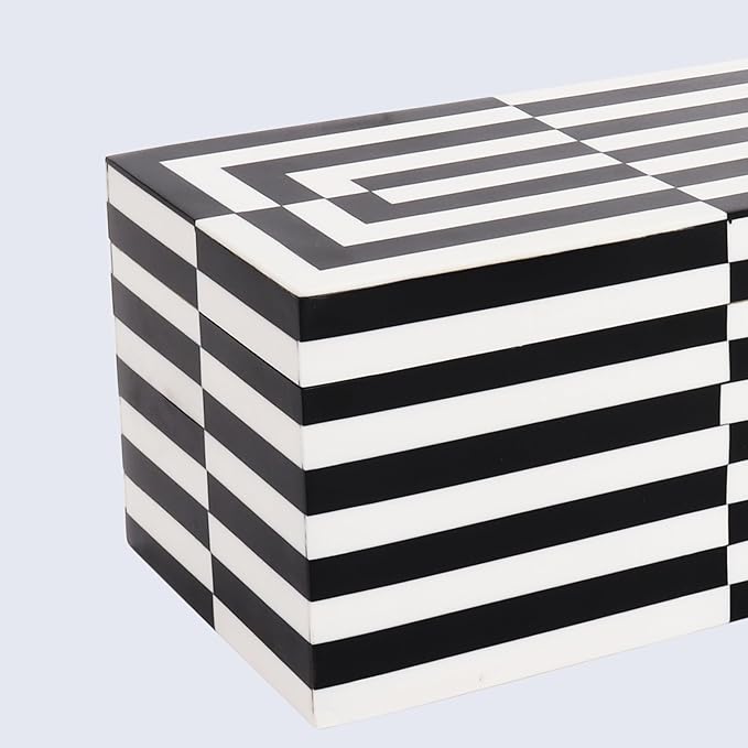Handicrafts Home Decorative Organizer Box 10x5 – Large Keepsake Box with Lid, Modern Decorative Storage Box, Bohemian Coffee Table Décor, Jewelry & Memory Box, Decorative Accent Box for Home Décor
