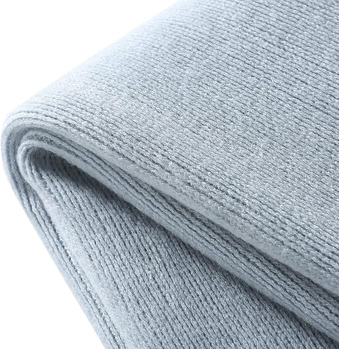 Homiest Decorative Knitted Throw Blanket with Fringe, Lightweight Acrylic Knit Blanket, Soft & Cozy Tassel Blanket for Couch Sofa Bed (Light Blue, 60 x 80 Inch)