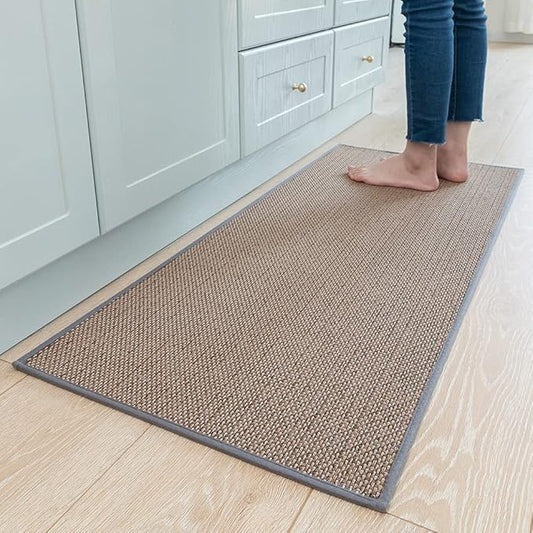 MontVoo Kitchen Rugs and Mats Non Skid Washable, Absorbent Runner Rugs for Kitchen, Front of Sink, Kitchen Mats for Floor (Grey, 20"x70")