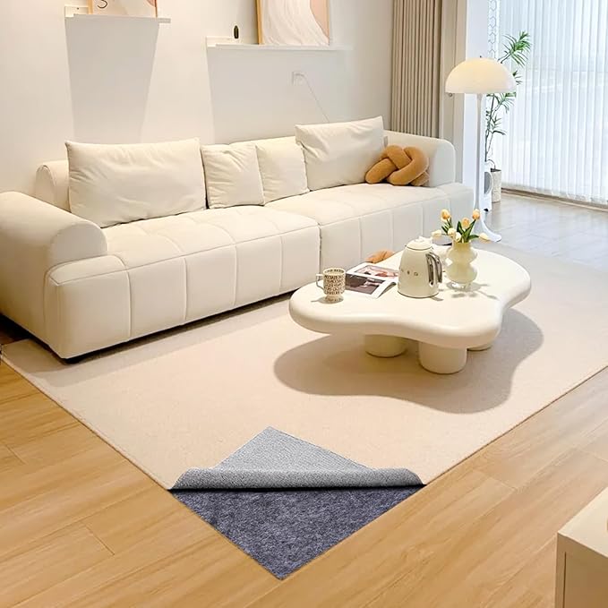 Non Slip Rug Pad 5 x 7 Ft, Felt Under Rug Cushioning, Carpet Padding for Area Rugs on Hardwood, Laminate & Tile Floors, Keeps Rugs Secure
