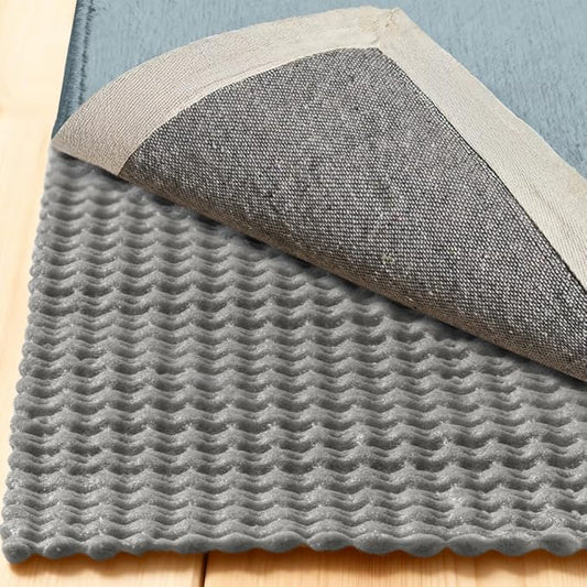 GORILLA GRIP Premium Dual Sided Extra Thick 2x6 Rug Gripper Pad for Hardwood Floors, Breathable Slip Resistant Pad Grips Under Carpet Area Rugs for Hard Surface Floor Protection, Easy Trim Mats, Gray