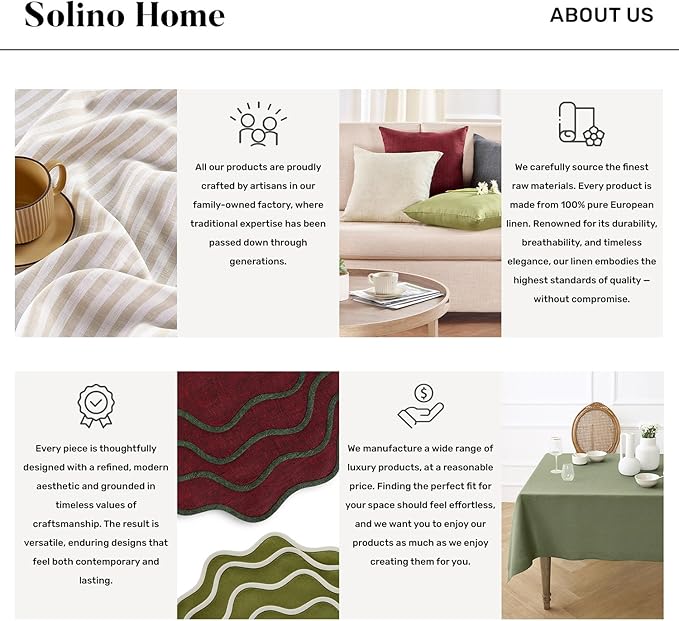 Solino Home Red Linen Napkins Set of 4-100% Pure Linen Hemstitch Dinner Napkins 20 x 20 Inch for Valentines, Winter - Classic Hemstitch
