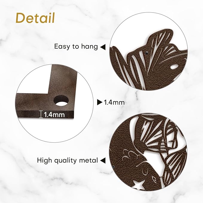 SIGNLEADER Metal Wall Art Decor Carp Minimalist Modern Abstract Wall Sculpture Hangings Home Decoration for Living Room, Bedroom, Bathroom, Kitchen, Outdoor - 18" Bronze