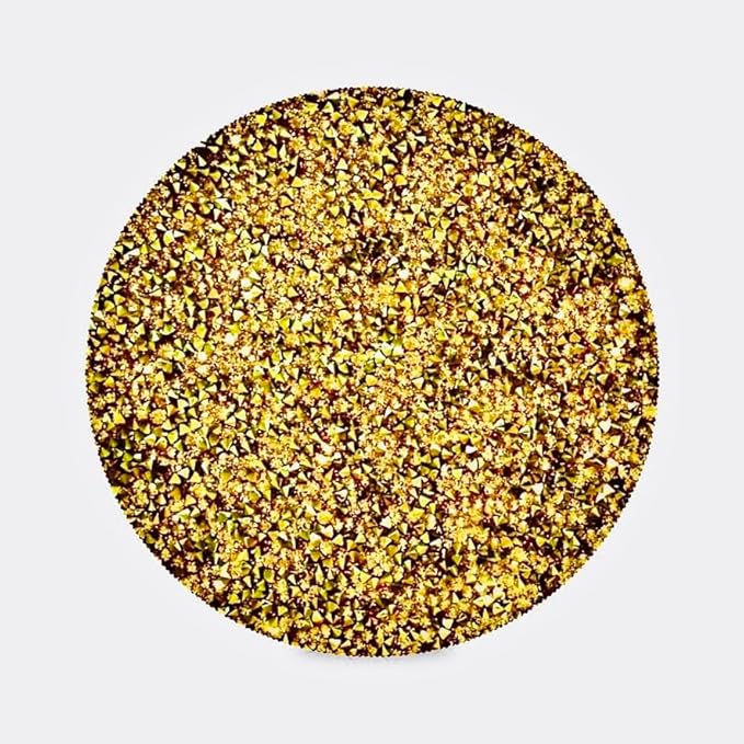 Round Placemats Set of 8 in Gold Heat Resistant Circle Bling Washable Table Mats for Dinner, Kitchen, Wedding, Decorative