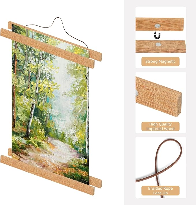 Custom Photo Prints with Magnetic Hanger Frame Canvas Poster Prints With Your Photos Personalized Pictures Wall Art Decor Framed Gift for Mom/Women(24''x30'')