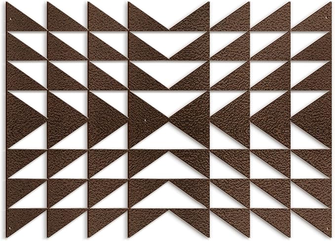SIGNLEADER Metal Wall Decor Triangle Composition Minimalist Modern Luxury Wall Sculpture Hangings 3D Statue Home Decoration for Living Room, Bedroom, Bathroom, Kitchen, Fireplace, Office - 24" Bronze