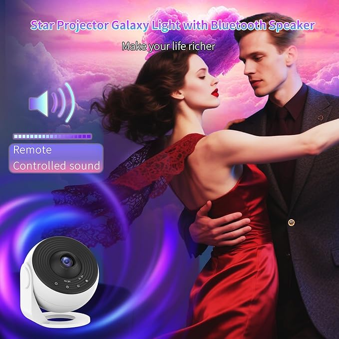 Galaxy Projector Pro Sound Machine, 13 in 1 Planetarium Projector Pro for Bedroom, Bluetooth Music & White Noise, Galaxy Star Night Light Projector for Kids Adults Room