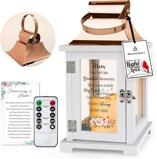 Memorial Lantern with Remote, Bereavement Sympathy Gifts for Loss of Loved One Memorial Gifts for Loss of Mother Remembrance Gifts Thoughtful Funeral Gifts