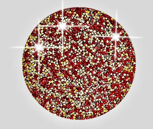 Red Placemats Red Heat Resistant Mat Crushed Diamond Decor Rhinestone Decor Fall Decorations for Home Bling Sparkly Mat 15 inch-1Pcs
