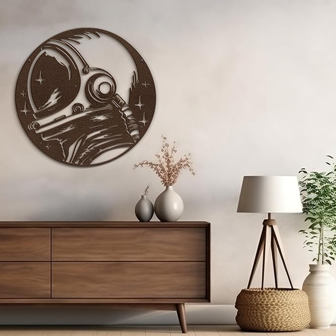 SIGNLEADER Metal Wall Art Decor Touch of Class Vortex Modern Abstract Wall Sculpture Hangings Home Decoration for Living Room, Bedroom, Bathroom, Kitchen, Outdoor - 18" Bronze
