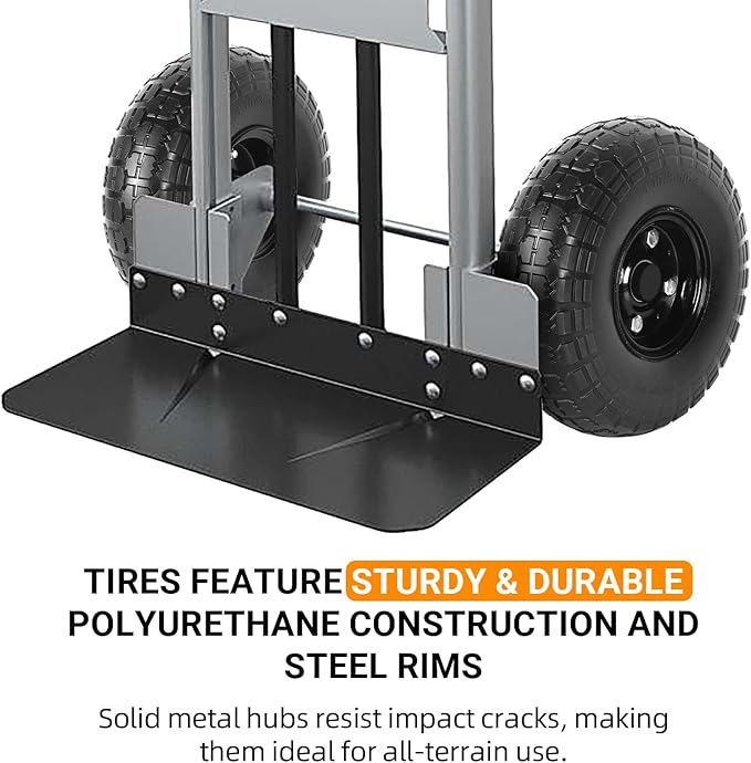 AR-PRO (2-Pack) 10-Inch Solid Tires Wheels, 4.10/3.50-4 Flat-Free Tire Replacement with 5/8" Bearings & 2.2" Offset Hub, Fits Hand Trucks, Wheelbarrows, Garden & Utility Carts