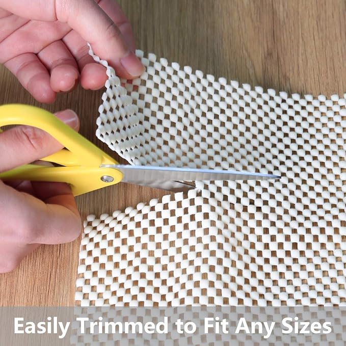 Non Slip Area Rug Pad Gripper - 4x6 Ft Strong Grip Carpet pad for Area Rugs and Hardwood Floors, Provides Protection and Cushion