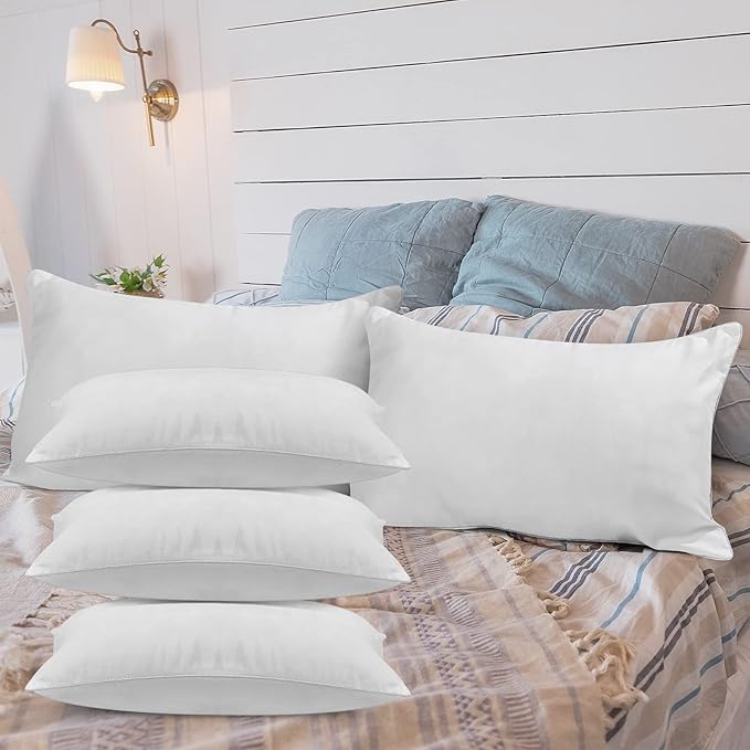 Macarrie 12 Pcs Queen Size Pillows for Sleeping Standard Size Inserts Hotel Bed Pillows Bulk for Stomach Back and Side Sleepers Machine Washable (20 x 26 Inches)