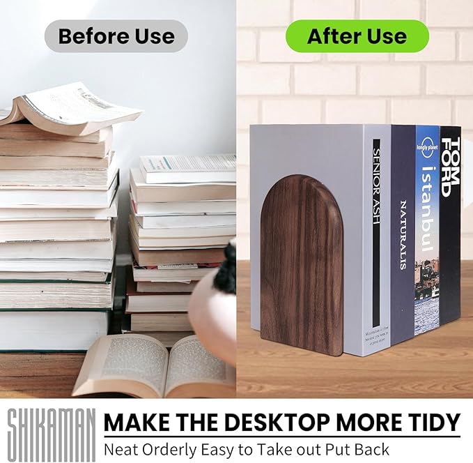 Book Ends,Bookends Wood Book Ends Universal Economy Bookend (1, Large)