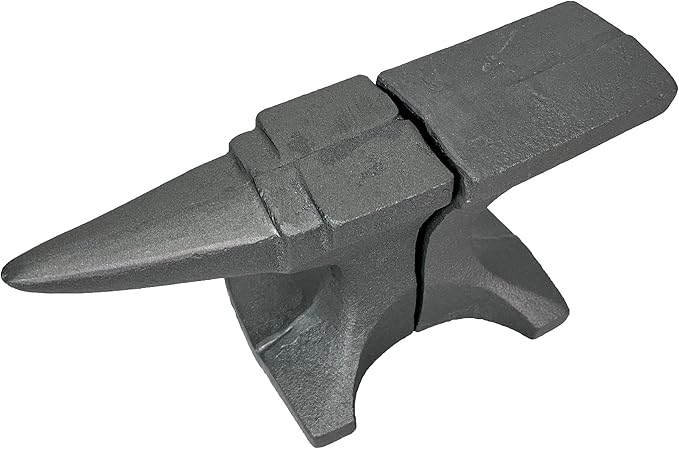 Cast Iron Anvil Bookends Set of 2-8" L x 4.5" H x 3.25" D - Rustic Grey Book Holders for Home or Office Décor - Industrial Metalwork Decoration