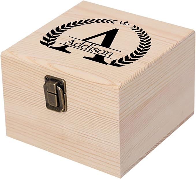 Personalized Wedding Keepsake Box Custom Name Date, Wooden Memory Box Wedding Gift Box for Couples Newlyweds - Customized Gifts for Bridal Shower Anniversary Engagement Christmas