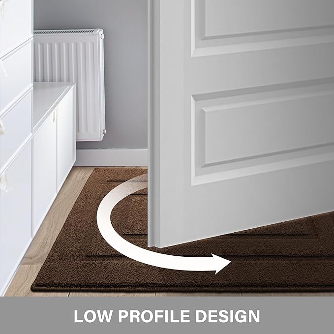 GRANNY SAYS Front Door Mat Outside Entrance, Welcome Matt Indoor Non-Slip, Door Mats for Outdoor, Entryway Front Porch Matt Low Profile Resist Dirt Easy to Clean, 36" x 24", Dark Brown