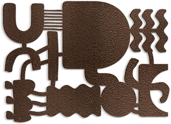 SIGNLEADER Metal Wall Decor Matisse Picasso Minimalist Modern Luxury Wall Sculpture Hangings 3D Statue Home Decoration for Living Room, Bedroom, Bathroom, Kitchen, Fireplace, Office - 18" Bronze