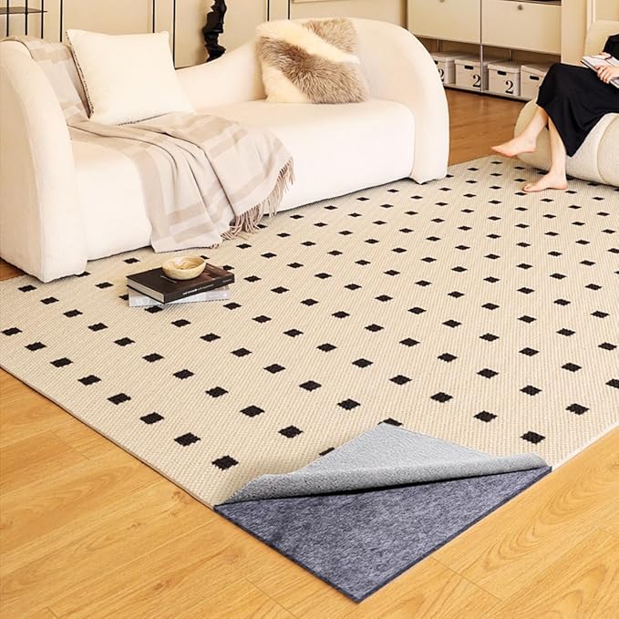 Extra Large Area Rug Cushioned Pad, 9x12 Ft Thick Felt Pad for Hardwood Floors, Keeps Rug in Place Soft
