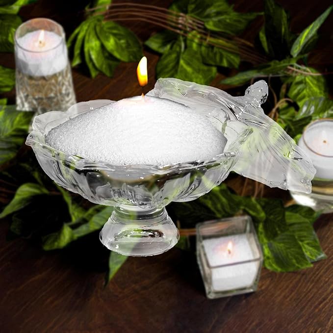 Glass Candy Dish with Lid 4oz, Clear Decorative Crystal Bowl with Thick Base – Small Dessert Bowl for Ice Cream, Jewelry, Candies, Nuts, Candle Holder, Party and Table Decor
