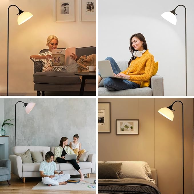 Floor Lamps for Living Room with Remote Control, Stepless Brightness Adjustable and 2700K-6500K Color Temperature, Adjustable Standing Lamp, Tall Standing Lamp for Bedroom Living Room Office