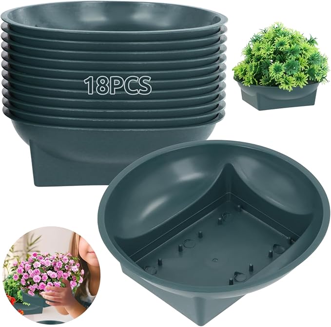 Lnrueg 18 Pcs Floral Supplies Green Bowls for Flower Arrangements, Floral Arrangements Bowls for Holiday Wedding Fresh Flower Decoration Supplies