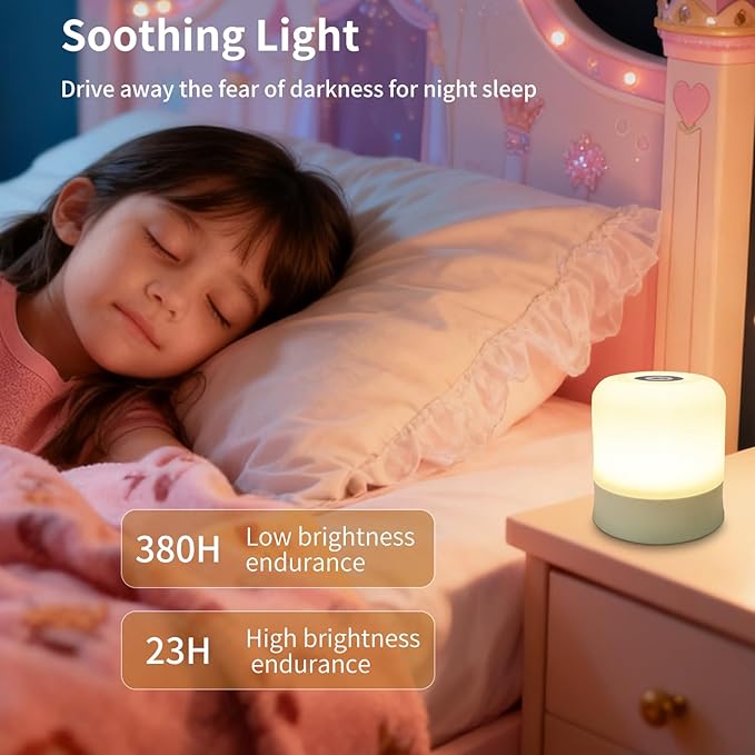 3 Colours Egg Light for Nursery,Rechargeable. Night Light for Kids. Compact Indoor Light for Baby Nursery, Bedroom & Late-Night Bathroom Trips