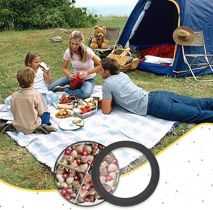 WENPACK 12.5" Cardboard Round Shaped Charcuterie Mache Flowers Packaging Strawberries Sweets Gift Box with Clear Lid (Black, Round)
