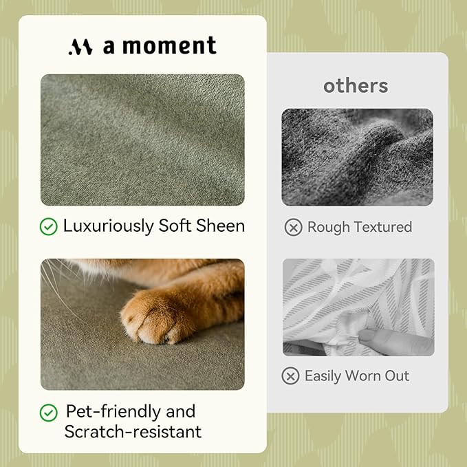 a moment Set of 2 Decorative Pillow Covers,18x18 Inch Waterproof Throw Pillow Cases,Pet-Friendly Stain-Resistant Cushion Covers for Sofa Couch Bed Outdoor Forest Green