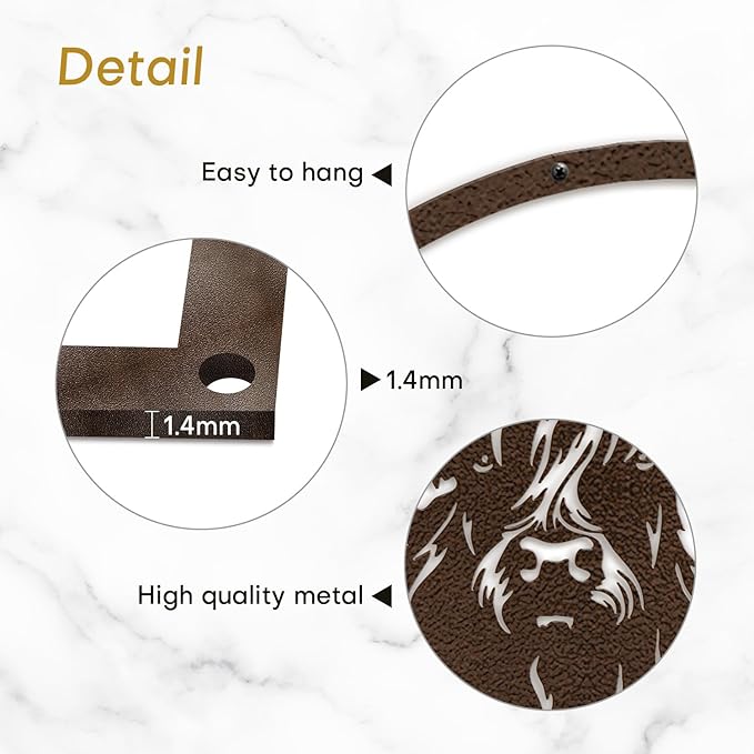 SIGNLEADER Metal Wall Art DecorHighland Cow with Mountain Minimalist Modern Abstract Wall Sculpture Hangings Home Decoration for Living Room, Bedroom, Bathroom, Kitchen, Outdoor - 18" Bronze