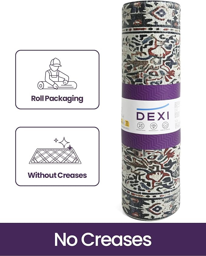 DEXI Kitchen Mats for Floor Cushioned, 23x59 Extra Large Wide Runner Rug Non Slip, Waterproof Soft Comfort Standing Padded Anti Fatigue Decorative, Blue Red