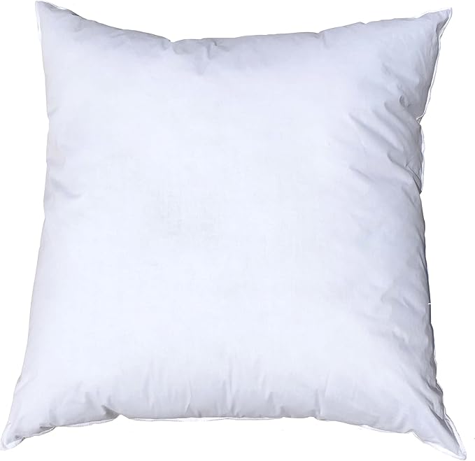 Pillowflex Premium Polyester Pillow Insert – 22x22 - Square Pillows Form, Machine Washable, Soft Sham Supports, Decorative Form for Covers and Throw Pillows, Hypoallergenic - Made in USA - 2 Pack
