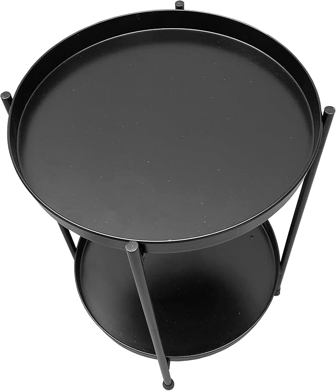 Elegant Iron Side End Table: Durable, Stylish, and Convenient Storage.