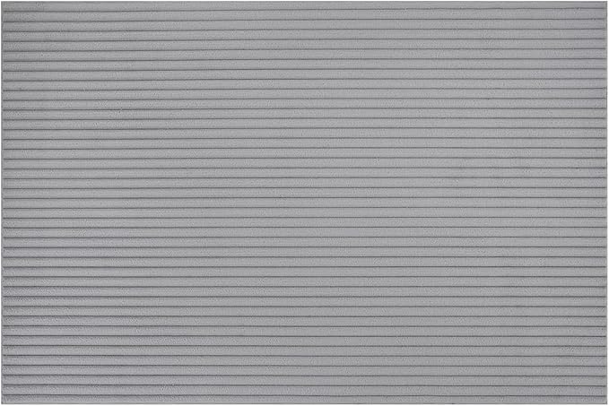 Beverly Rug Non Slip Area Rug 2 x 3 Modern Durable Ultra Soft Ribbed Indoor Rugs for Living Dining Room Office Stain Resistant Non Shedding Casual Easy Shag Indoor Carpet Gray 2x3