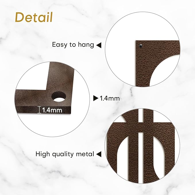SIGNLEADER Metal Wall Decor Interlocking Abstract Geometric Minimalist Modern Luxury Wall Sculpture Hangings 3D Statue Home Decoration for Living Room, Bedroom, Bathroom, Kitchen, Fireplace, Office - 18" Bronze