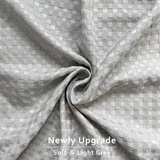 MIYE Pleated Waffle Weave Bed Skirt, Tailored Dust Ruffle 14 Inch Drop Easy Fit, Machine Washable (Light Grey, King - 14" Drop)
