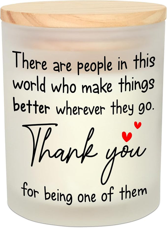 OASSIE Galentines Thank You Gifts for Women - Vanilla Lavender Candle 10 Oz - Inspirational Birthday Valentines Day Gifts for Friend Women Coworkers Teachers Nurses Boss Employees, Appreciation Gift