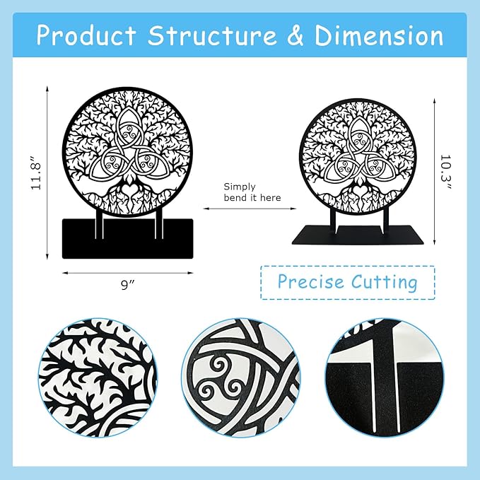 Metal Tree of Life Tabletop Decor, Celtic Knot Tree of Life Decor, Table Top Ornaments, Shelf Console Decoration, Tabletop Decorative Accents, Living Room Table Decoration