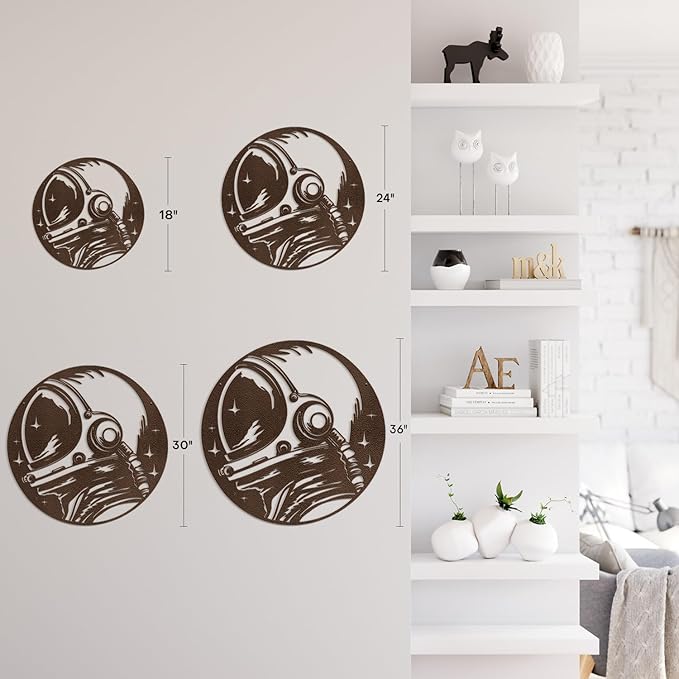 SIGNLEADER Metal Wall Art Decor Touch of Class Vortex Modern Abstract Wall Sculpture Hangings Home Decoration for Living Room, Bedroom, Bathroom, Kitchen, Outdoor - 18" Bronze